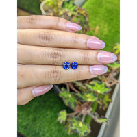 2.42&nbsp;Ct.Tw.Total Carat Weight Blue Sapphire Pair from Ceylon (Sri Lanka) Life Style