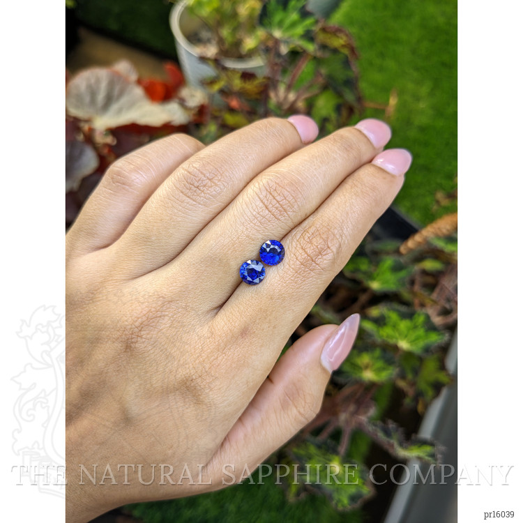 2.42 Ct.Tw. Blue Sapphire Pair from Ceylon (Sri Lanka)