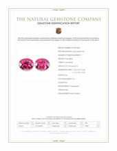 7.12&nbsp;Ct.Tw.Total Carat Weight Pink Tourmaline Pair from Brazil Scan Report