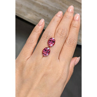 7.12 Ct.Tw.Total Carat Weight Pink Tourmaline Pair from Brazil Life Style