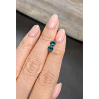 0.80&nbsp;Ct.Tw.Total Carat Weight Blue Tourmaline Pair from Namibia Life Style