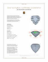 2.80 Ct.Tw.Total Carat Weight Blue Sapphire Pair from Ceylon (Sri Lanka) 3 D Scan Report