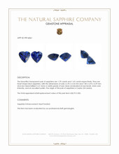 2.72 Ct.Tw.Total Carat Weight Blue Sapphire Pair from Ceylon (Sri Lanka) Appraisal