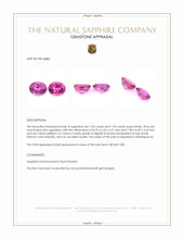 3.92 Ct.Tw.Total Carat Weight Pink Sapphire Pair from Madagascar Appraisal