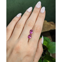 3.92 Ct.Tw.Total Carat Weight Pink Sapphire Pair from Madagascar Life Style