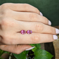 3.92 Ct.Tw.Total Carat Weight Pink Sapphire Pair from Madagascar Life Style