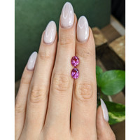 3.92 Ct.Tw.Total Carat Weight Pink Sapphire Pair from Madagascar Life Style