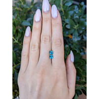 2.29 Ct.Tw.Total Carat Weight Greenish Blue Sapphire Pair from Montana Life Style