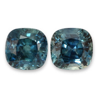 2.07&nbsp;Ct.Tw.Total Carat Weight Greenish Blue Sapphire Pair from Montana Video