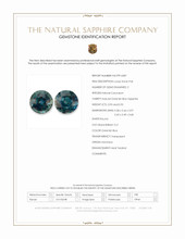 1.86&nbsp;Ct.Tw.Total Carat Weight Greenish Blue Sapphire Pair from Montana Scan Report