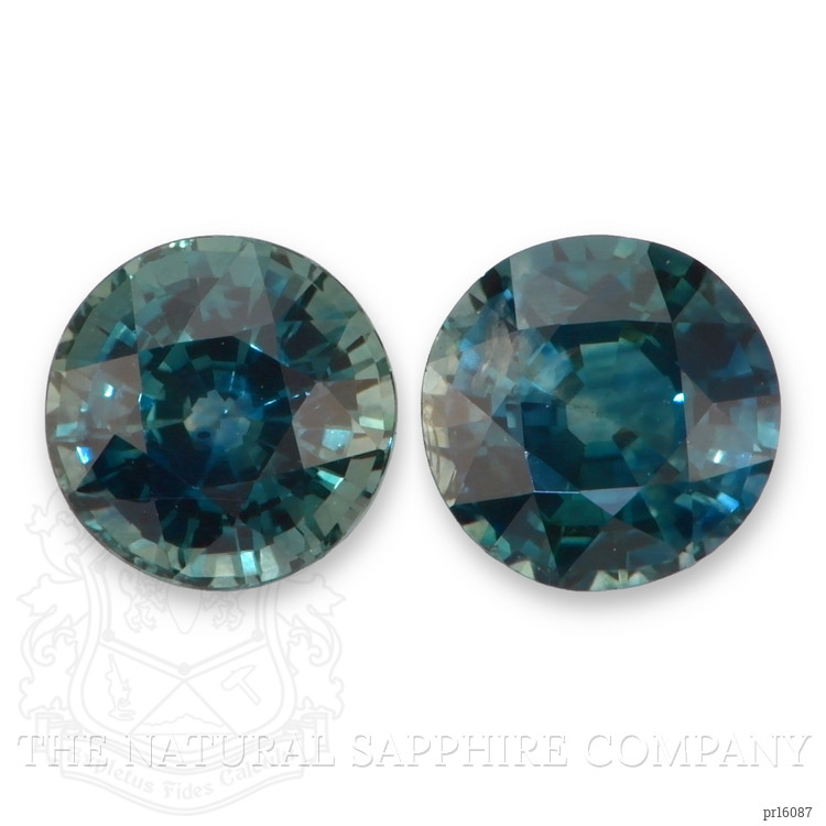 1.86 Ct.Tw. Greenish Blue Sapphire Pair from Montana