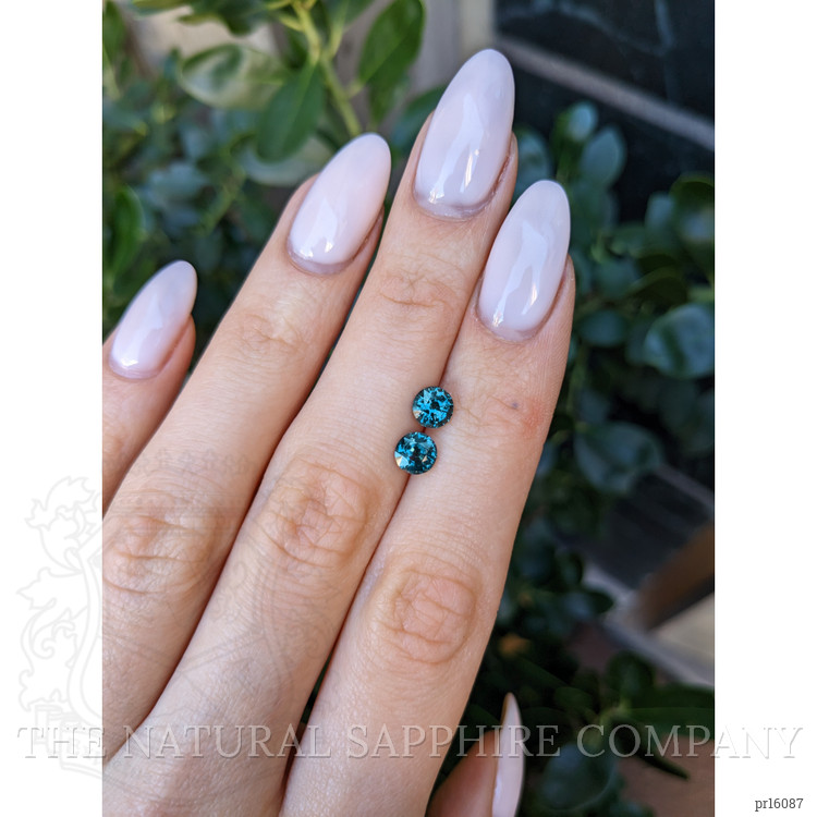 1.86 Ct.Tw. Greenish Blue Sapphire Pair from Montana