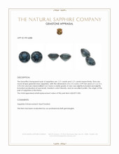 2.42 Ct.Tw.Total Carat Weight Greenish Blue Sapphire Pair from Montana Appraisal