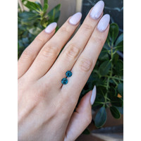 2.42 Ct.Tw.Total Carat Weight Greenish Blue Sapphire Pair from Montana Life Style