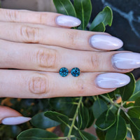 2.42 Ct.Tw.Total Carat Weight Greenish Blue Sapphire Pair from Montana Life Style