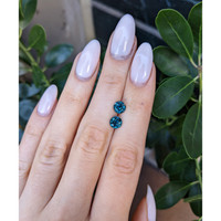 2.42&nbsp;Ct.Tw.Total Carat Weight Greenish Blue Sapphire Pair from Montana Life Style