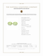 1.64 Ct.Tw.Total Carat Weight Green (Lime Green) Cabochon Peridot Pair from Ceylon (Sri Lanka) Scan Report