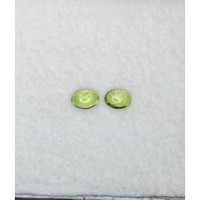 1.64&nbsp;Ct.Tw.Total Carat Weight Green (Lime Green) Cabochon Peridot Pair from Ceylon (Sri Lanka) Life Style