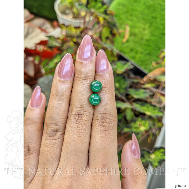 8.71 Ct.Tw. Malachite Pair from Madagascar