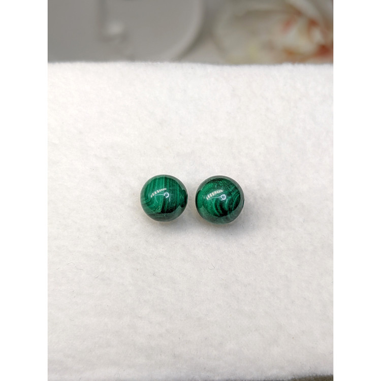 8.71 Ct.Tw. Malachite Pair from Madagascar