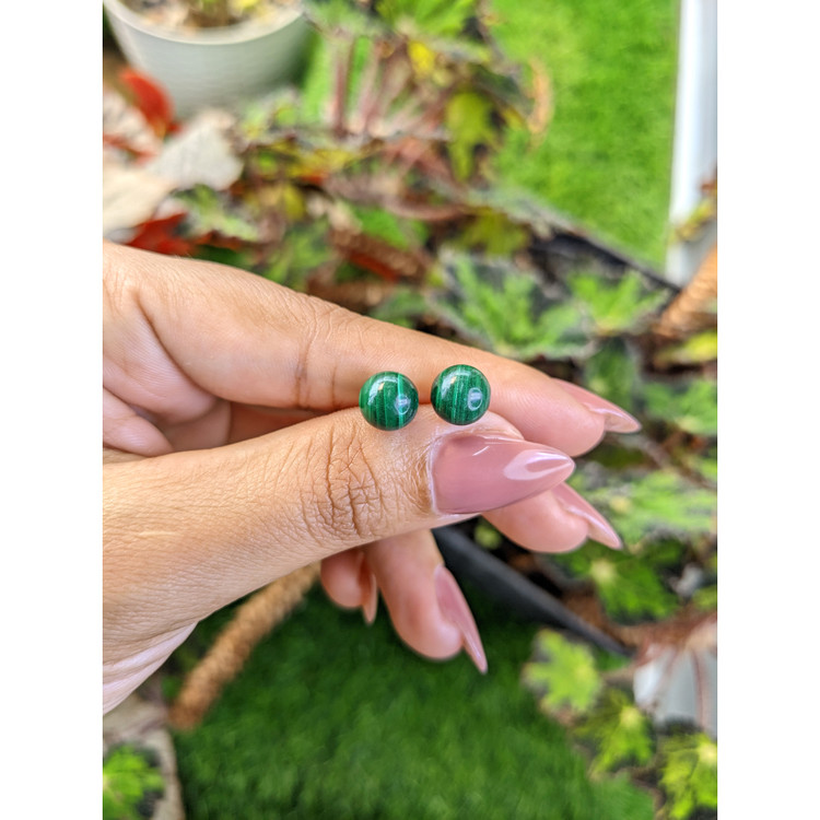 9.63 Ct.Tw. Malachite Pair from Madagascar