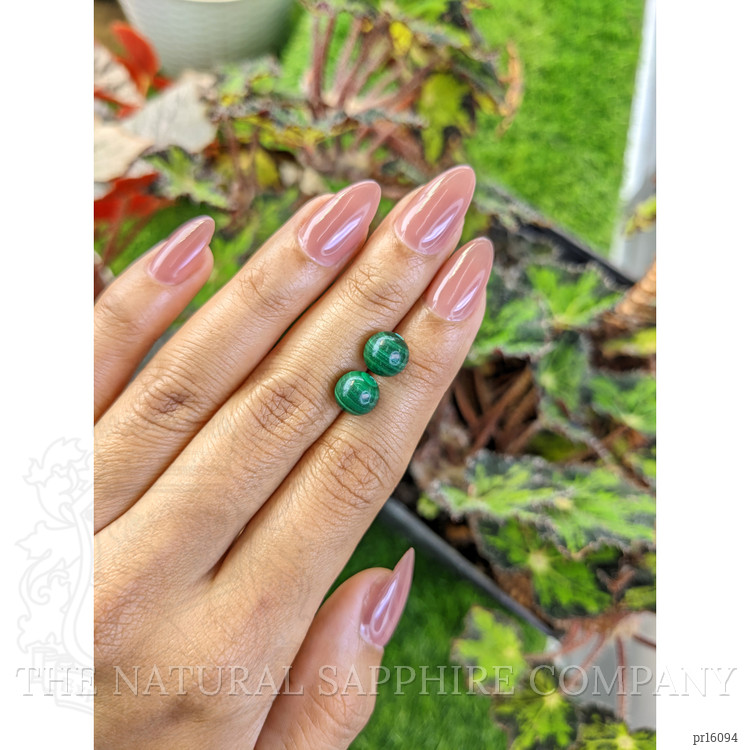 9.63 Ct.Tw. Malachite Pair from Madagascar