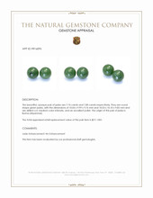 15.54 Ct.Tw.Total Carat Weight Green Jade Pair from Burma (Myanmar) Appraisal