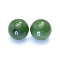 15.54&nbsp;Ct.Tw.Total Carat Weight Green Jade Pair from Burma (Myanmar) Video