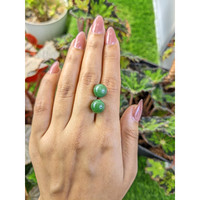 15.54&nbsp;Ct.Tw.Total Carat Weight Green Jade Pair from Burma (Myanmar) Life Style