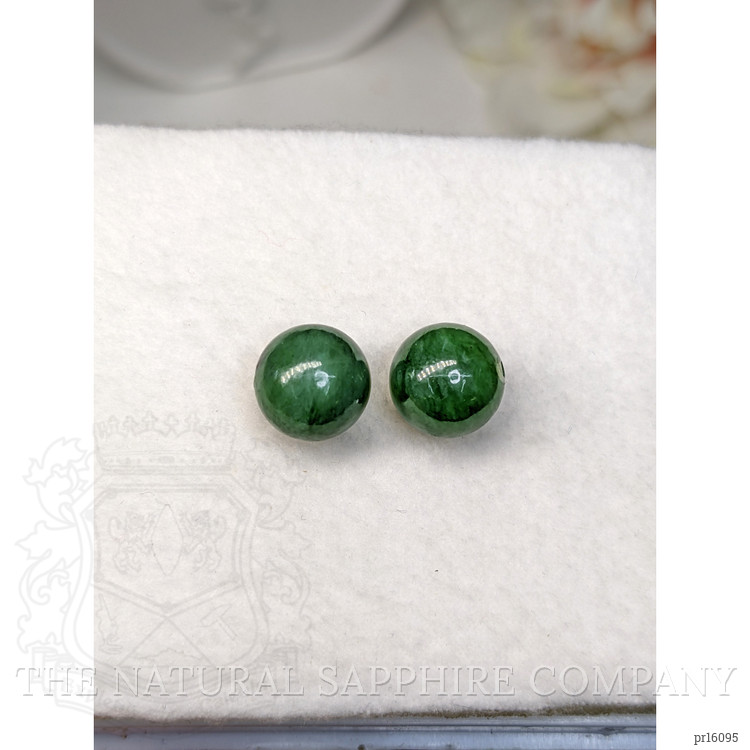 15.54 Ct.Tw. Green Jade Pair from Burma (Myanmar)