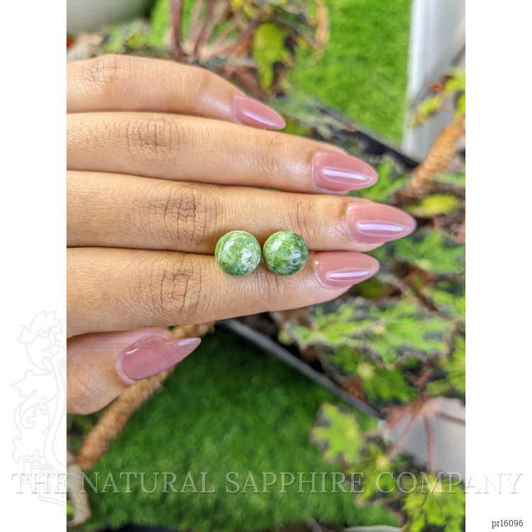 15.18 Ct.Tw. Green Jade Pair from Burma (Myanmar)