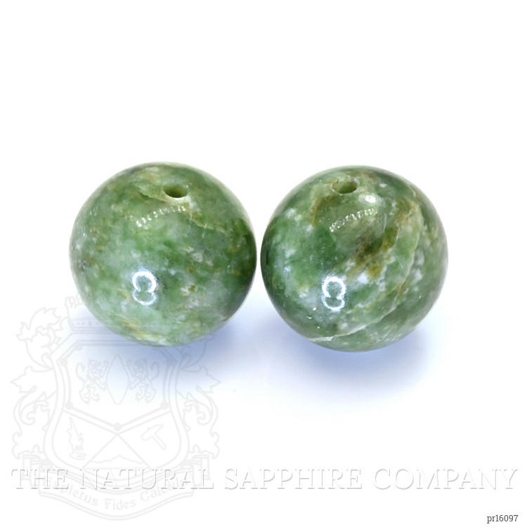 15.21 Ct.Tw. Green Jade Pair from Burma (Myanmar)