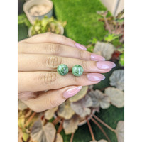 15.21&nbsp;Ct.Tw.Total Carat Weight Green Jade Pair from Burma (Myanmar) Life Style