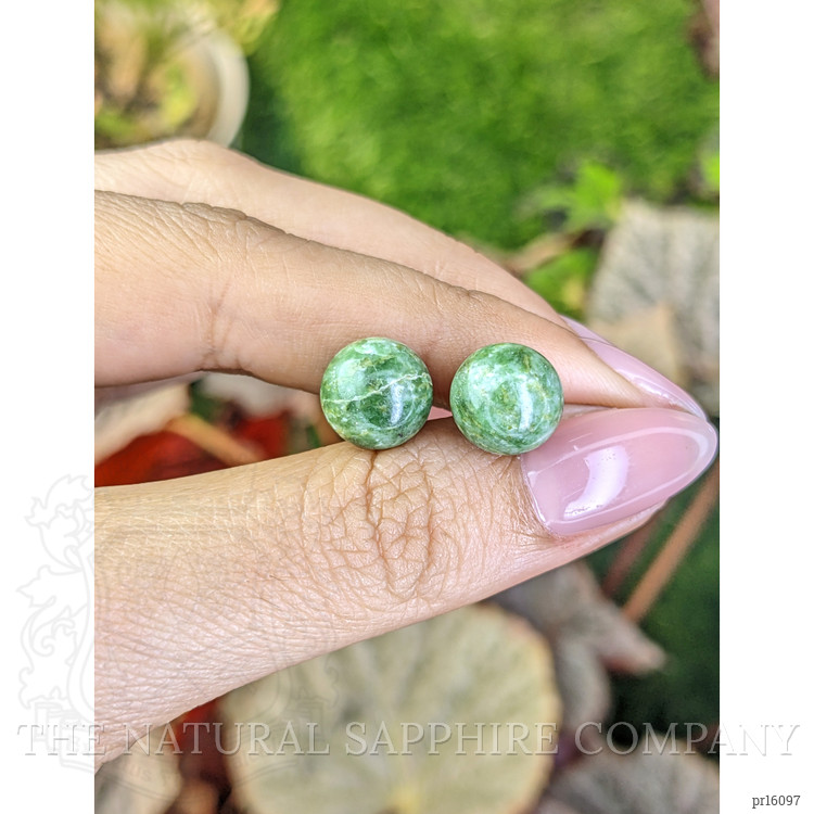 15.21 Ct.Tw. Green Jade Pair from Burma (Myanmar)