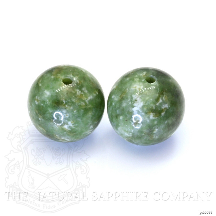 15.00 Ct.Tw. Green Jade Pair from Burma (Myanmar)