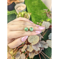 15.00&nbsp;Ct.Tw.Total Carat Weight Green Jade Pair from Burma (Myanmar) Life Style