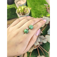 15.00&nbsp;Ct.Tw.Total Carat Weight Green Jade Pair from Burma (Myanmar) Life Style