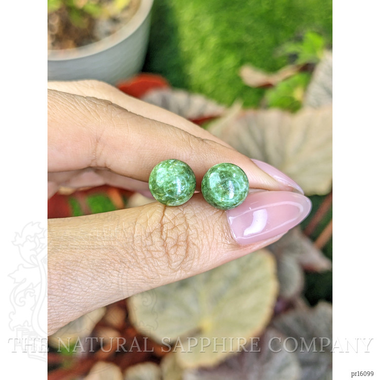 15.00 Ct.Tw. Green Jade Pair from Burma (Myanmar)