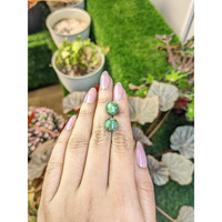 14.93&nbsp;Ct.Tw.Total Carat Weight Green Jade Pair from Burma (Myanmar) Life Style