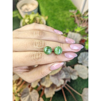 14.93&nbsp;Ct.Tw.Total Carat Weight Green Jade Pair from Burma (Myanmar) Life Style