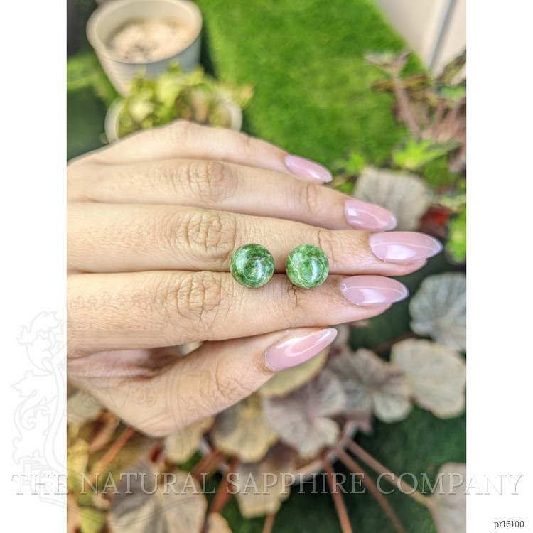 14.93 Ct.Tw. Green Jade Pair from Burma (Myanmar)