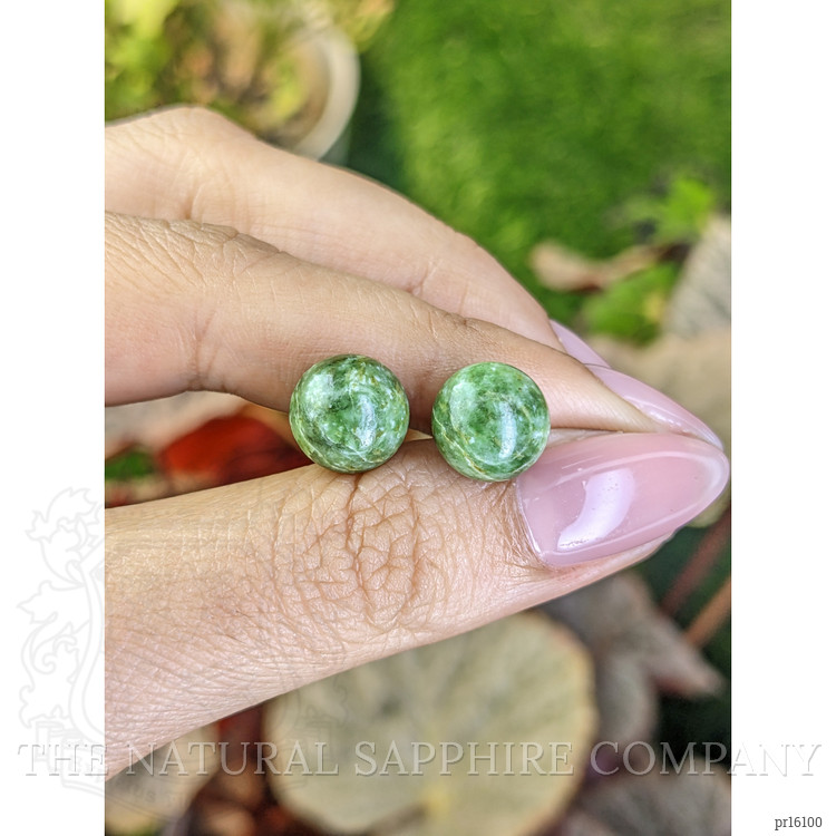 14.93 Ct.Tw. Green Jade Pair from Burma (Myanmar)
