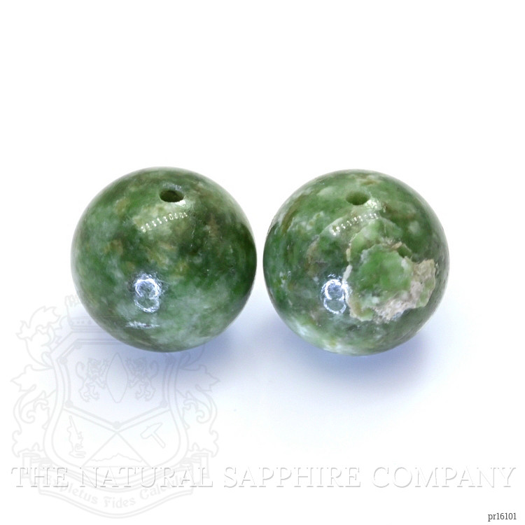 14.87 Ct.Tw. Green Jade Pair from Burma (Myanmar)
