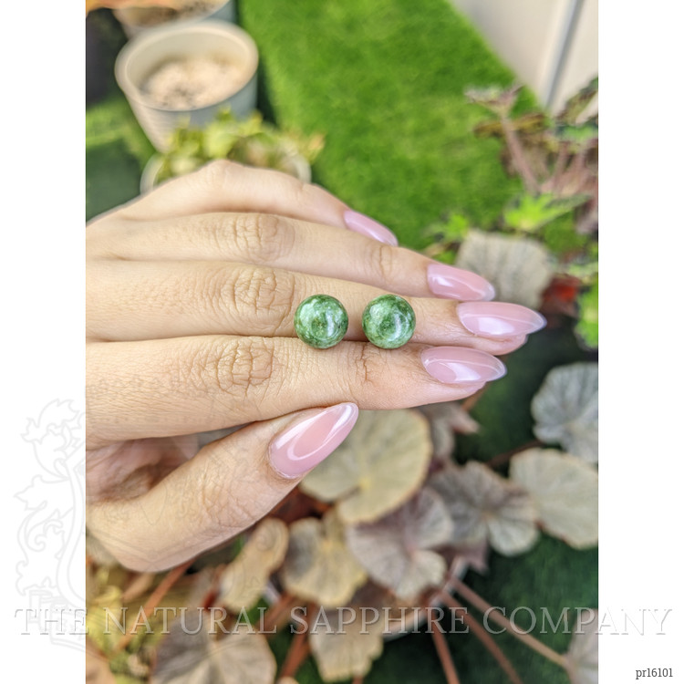 14.87 Ct.Tw. Green Jade Pair from Burma (Myanmar)