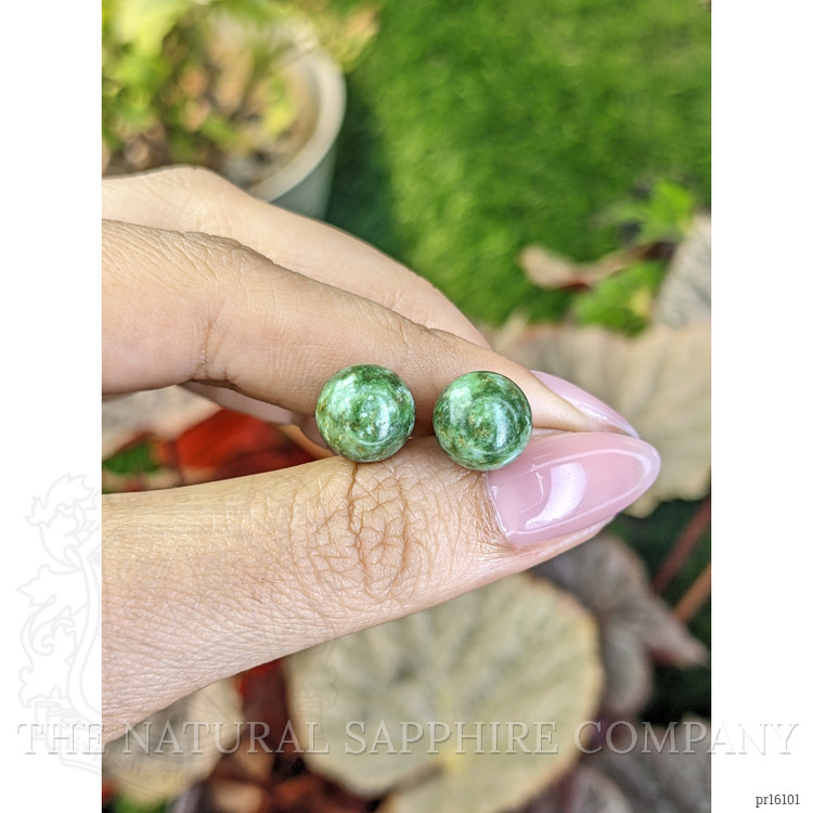 14.87 Ct.Tw. Green Jade Pair from Burma (Myanmar)