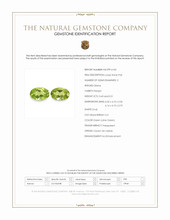 0.94&nbsp;Ct.Tw.Total Carat Weight Green (Lime Green) Peridot Pair from Ceylon (Sri Lanka) Scan Report