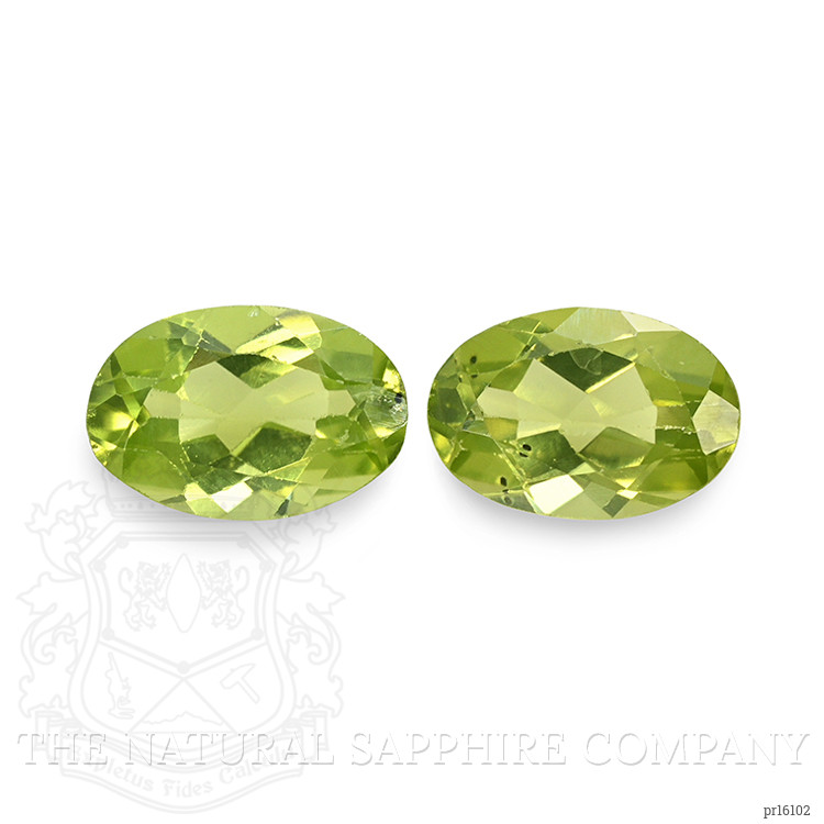 0.94 Ct.Tw. Green (Lime Green) Peridot Pair from Ceylon (Sri Lanka)