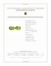 1.01 Ct.Tw.Total Carat Weight Yellowish Green Peridot Pair from Ceylon (Sri Lanka) Scan Report