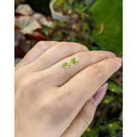 1.01&nbsp;Ct.Tw.Total Carat Weight Yellowish Green Peridot Pair from Ceylon (Sri Lanka) Life Style