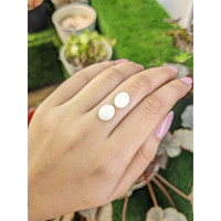 5.56&nbsp;Ct.Tw.Total Carat Weight Salmon and White Cabochon Coral Pair from Italy Life Style